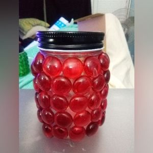 Handmade Red Prism Light Candle